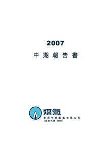 2007年中期报告书